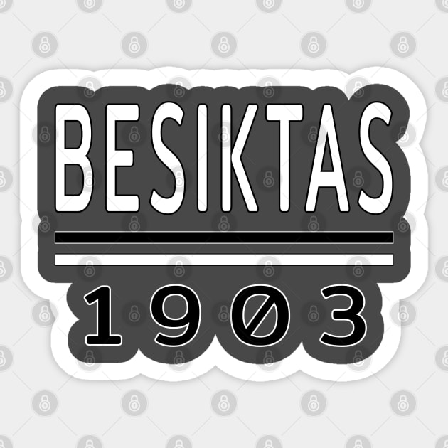 Besiktas 1903 Classic Sticker by Medo Creations